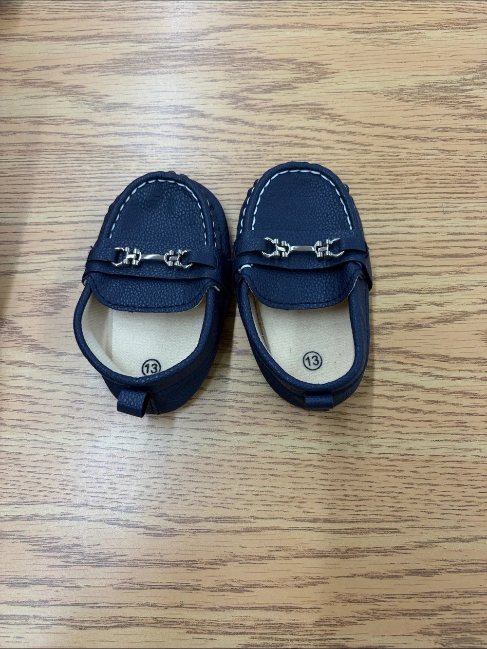 Unbranded Navy Blue Kids Loafers with Gold Accent